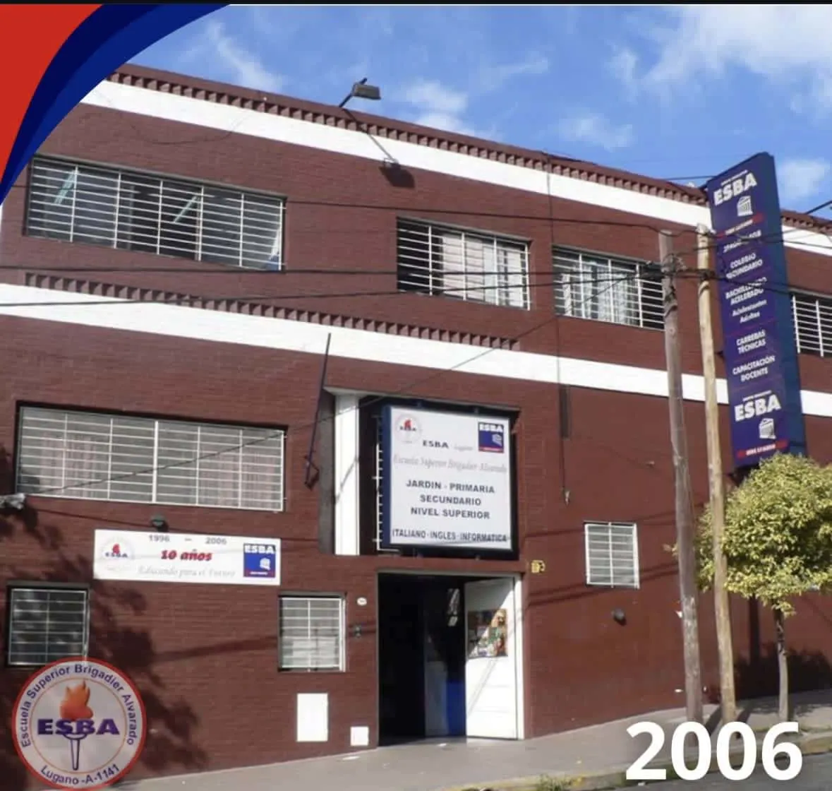 Inauguración del colegio en 1965 con autoridades y alumnos